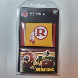 (SOLD) Washington Redskins NFL Magnet Set 2 Vintage Throwback Magnets